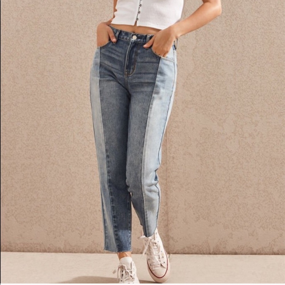 Pacsun High Waisted Two Toned/ Colorblock Jeans